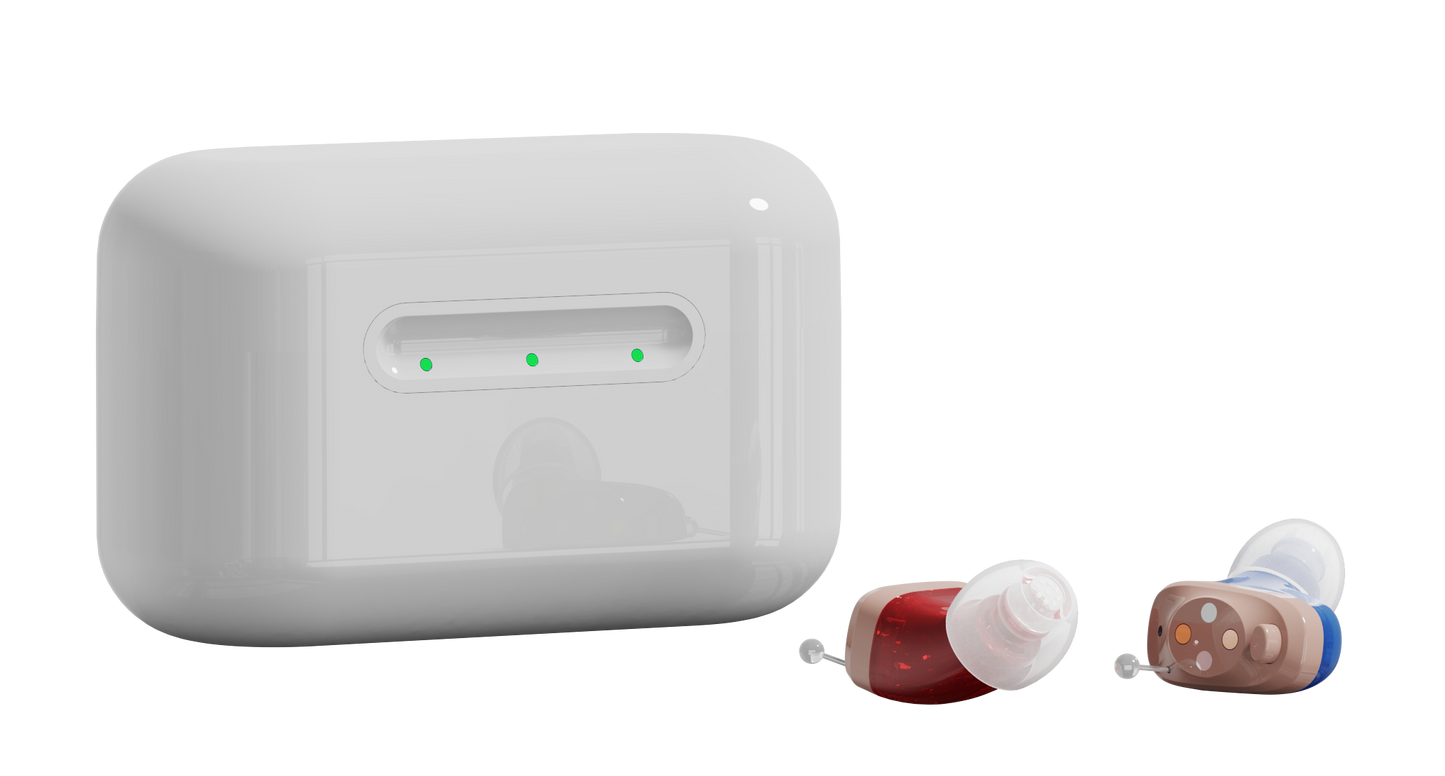 AUDIALnet ELITE Mini In-Ear with advanced DSP sound chip for enhanced clear sound with superior noise cancellation. EZ finger tip controls for volume and 4 selectable environment modes. Rechargeable with Powerbank case [PRODUCT DETAILS] PRIME Tier $12.95