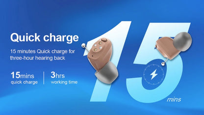 AUDIALnet ELITE Mini In-Ear with advanced DSP sound chip for enhanced clear sound with superior noise cancellation. EZ finger tip controls for volume and 4 selectable environment modes. Rechargeable with Powerbank case [PRODUCT DETAILS] PRIME Tier $12.95