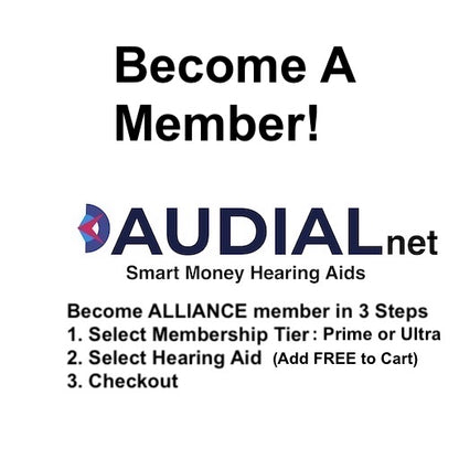 AUDIALnet ALLIANCE   Become an ALLIANCE member to use AUDIALnet hearing aids Plus all member Benefits. (See Membership Details)