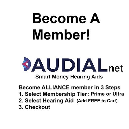 AUDIALnet ALLIANCE   Become an ALLIANCE member to use AUDIALnet hearing aids Plus all member Benefits. (See Membership Details)