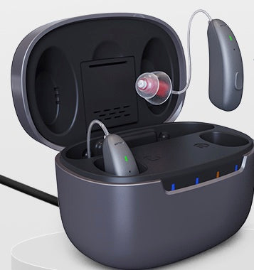 AUDIALnet EPIK AI Powered, Sleek Rechargeable BTE hearing aid. App Control for Volume, Selectable Environment Modes, Advanced Tuning and AI adaptive hearing calibrator. Bluetooth enabled. Powerbank & Anti-Bacterial case [PRODUCT DETAILS] ULTRA Tier $21.95