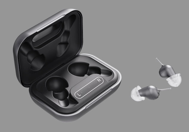 AUDIALnet MICRONIK Smallest AI Powered In-Ear Hearing Aid. Rechargeable with App control for volume, selectable environment modes, advanced tuning and AI adaptive hearing calibrator. Bluetooth phone & audio streaming. Powerbank case [SEE DETAILS]