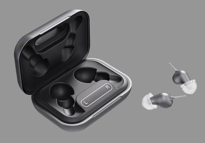 AUDIALnet MICRONIK Smallest AI Powered In-Ear Hearing Aid. Rechargeable with App control for volume, selectable environment modes, advanced tuning and AI adaptive hearing calibrator. Bluetooth phone & audio streaming. Powerbank case [SEE DETAILS]