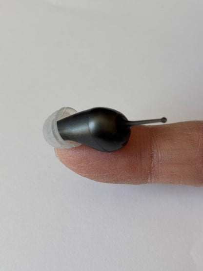 AUDIALnet MICRONIK Smallest AI Powered In-Ear Hearing Aid. Rechargeable with App control for volume, selectable environment modes, advanced tuning and AI adaptive hearing calibrator. Bluetooth phone & audio streaming. Powerbank case [SEE DETAILS]